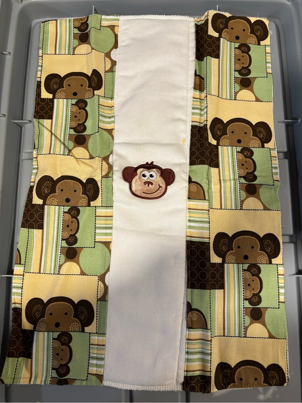 Gerber Monkey Patchwork burp rag